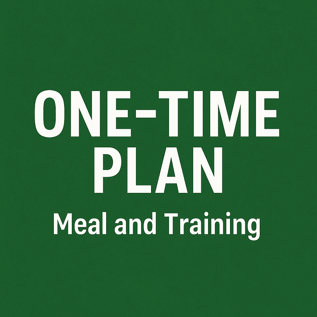 One-Time Plan Meal or Training